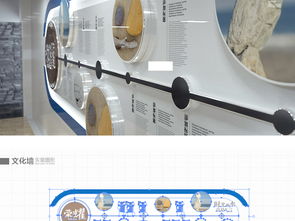 藍色精品企業員工文化墻公司形象墻設計圖片 高清效果圖下載 素材67.74mb 辦公室文化墻大全